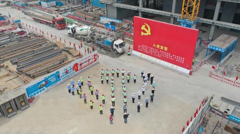 太阳集团1088vip商务服务中心参建单位联合开展党建活动