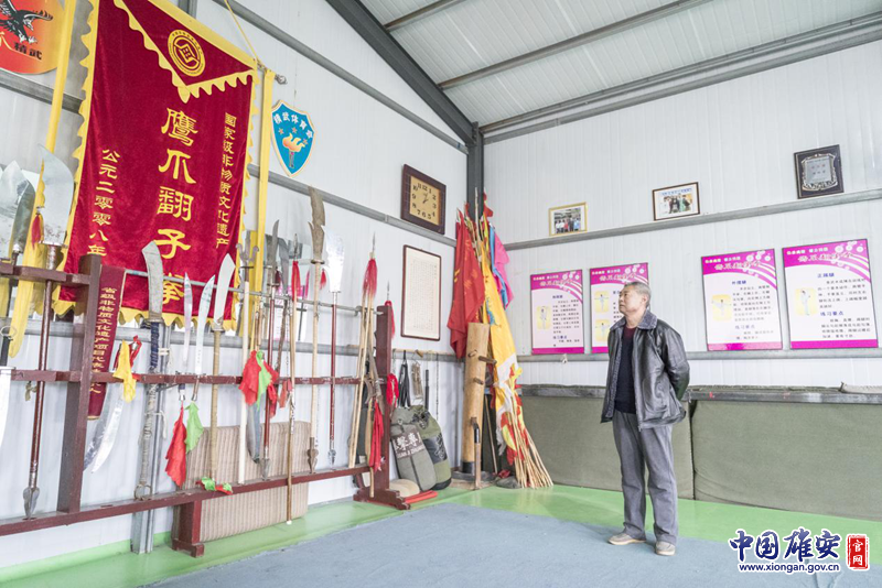如何让精武精神传播得更广，让鹰爪翻子拳更好地传承是陈桂学始终在思考的问题。郭家豪 摄
