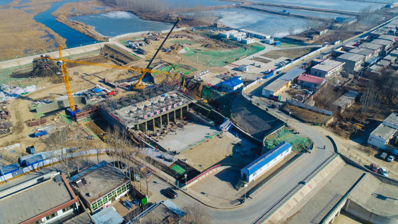 图集|直击白洋淀引黄大树刘泵站工程施工现场