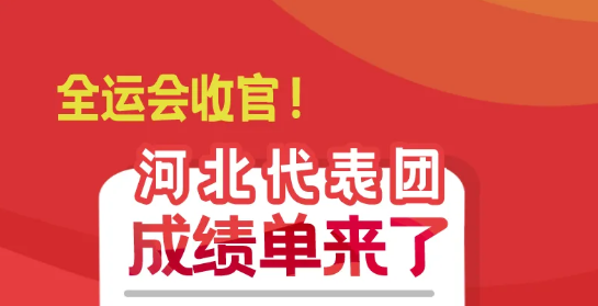 长图｜全运会收官！河北代表团成绩单来了！