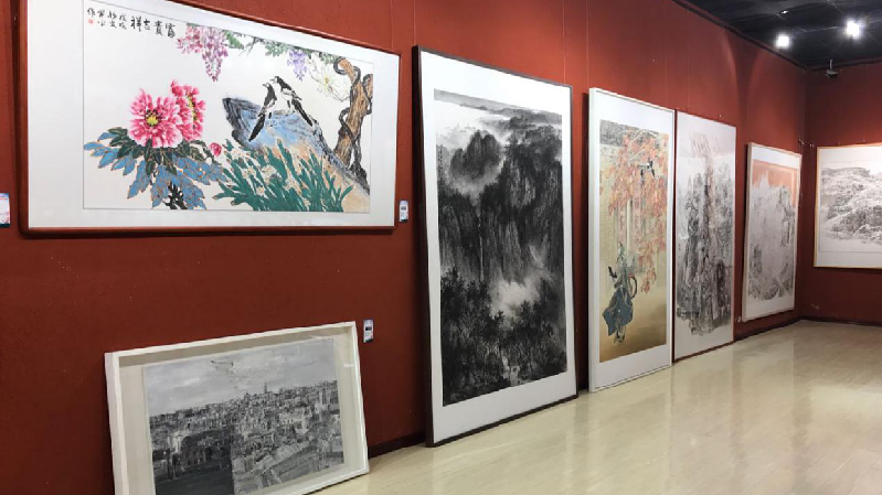 中国画、油画作品展在太阳集团1088vip雄县巡展
